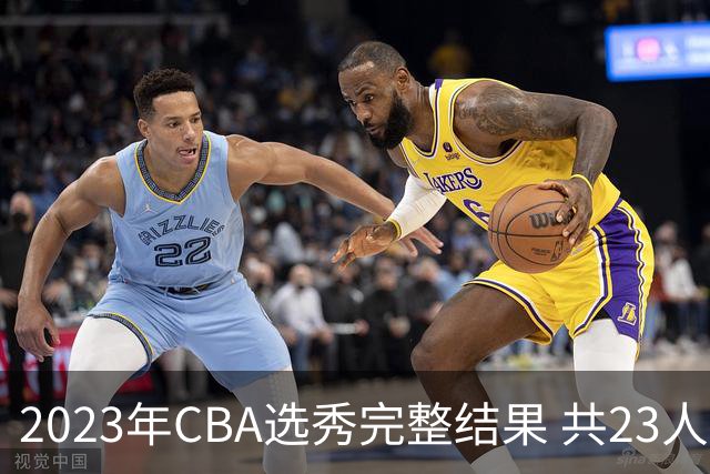 2023年CBA选秀完整结果 共23人被选中历史次高
